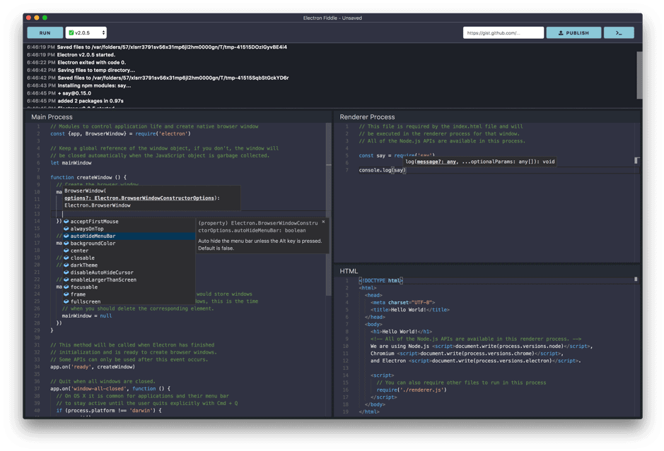 Electron Fiddle